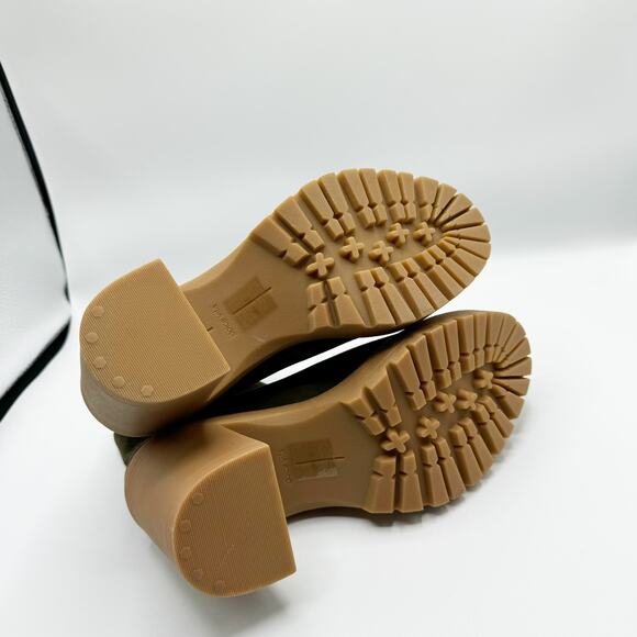 Dolce Vita Caster H2O Waterproof Boots Olive Green Suede Lug Sole Size 8.5 - Picture 5 of 9